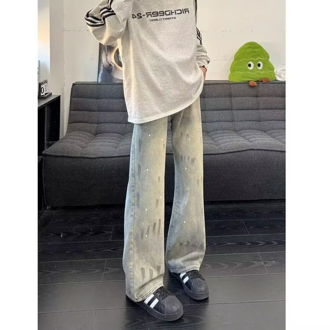Damen Weit geschnittene Streetwear Jeans Drune