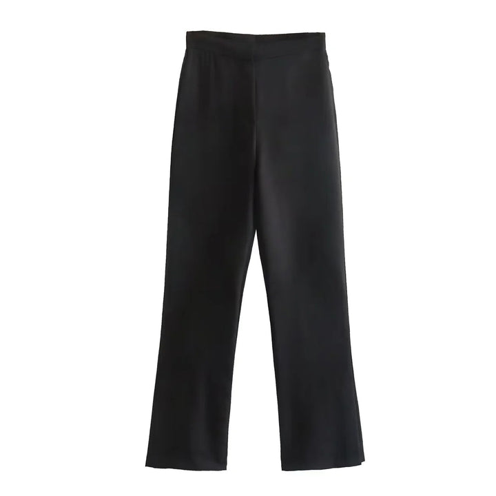 Damen Elegante Stretch-Hose mit geradem Bein und Bügelfalte Drune