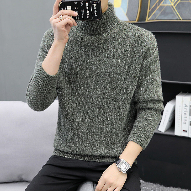 Herren Rollkragenpullover aus Bouclé-Feinstrick mit gerippten Bündchen Drune