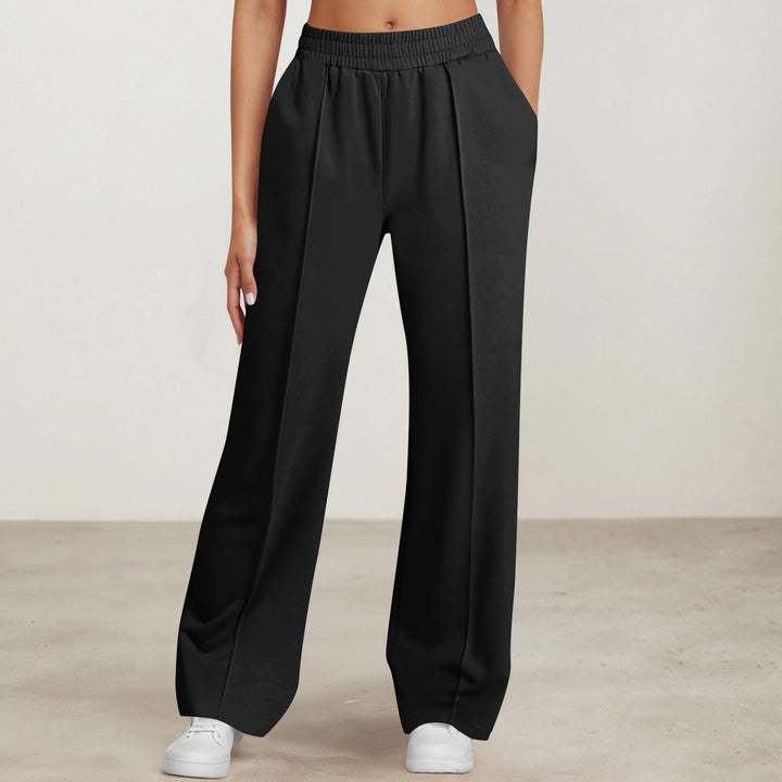 Damen nan elegante Bundfalten-Hose mit hohem Komfortbund, Bügelfalte und seitlichen Eingrifftaschen Drune