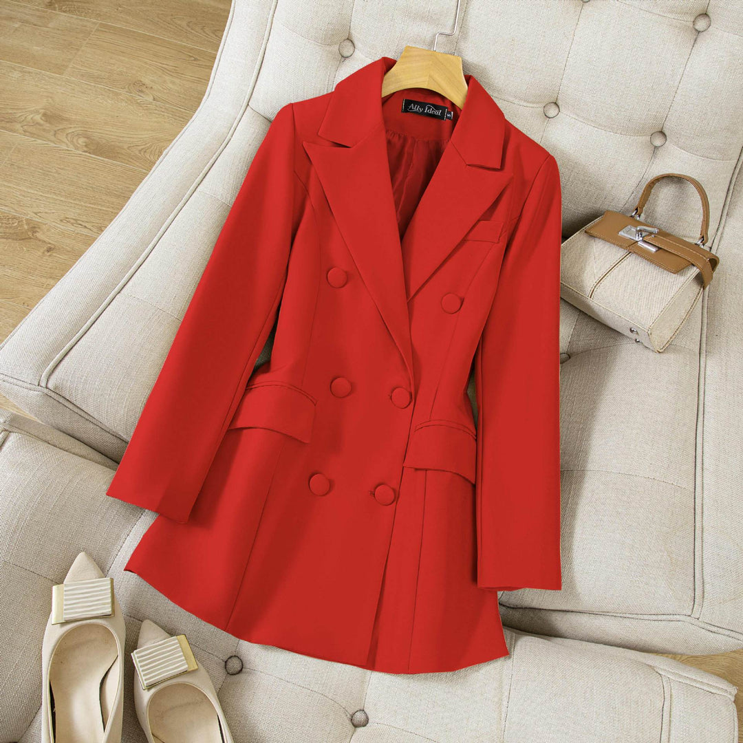 Damen Elegante und stilvolle Doppelreiher Blazer Drune