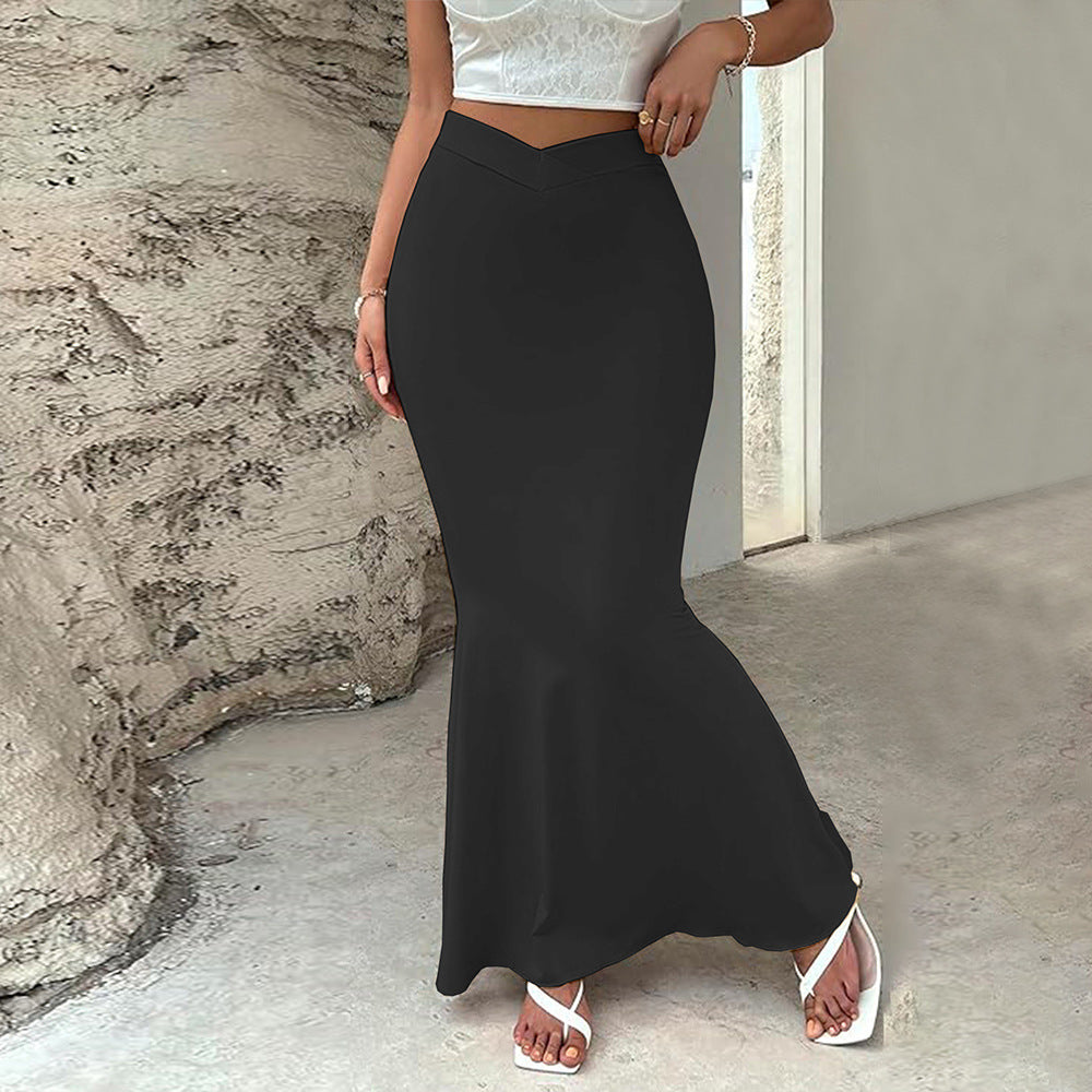 Damen figurbetontes Bleistiftkleid mit schwingendem Saum Drune