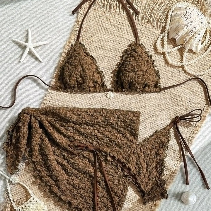 Damen Bikiniset mit Rüschen Drune