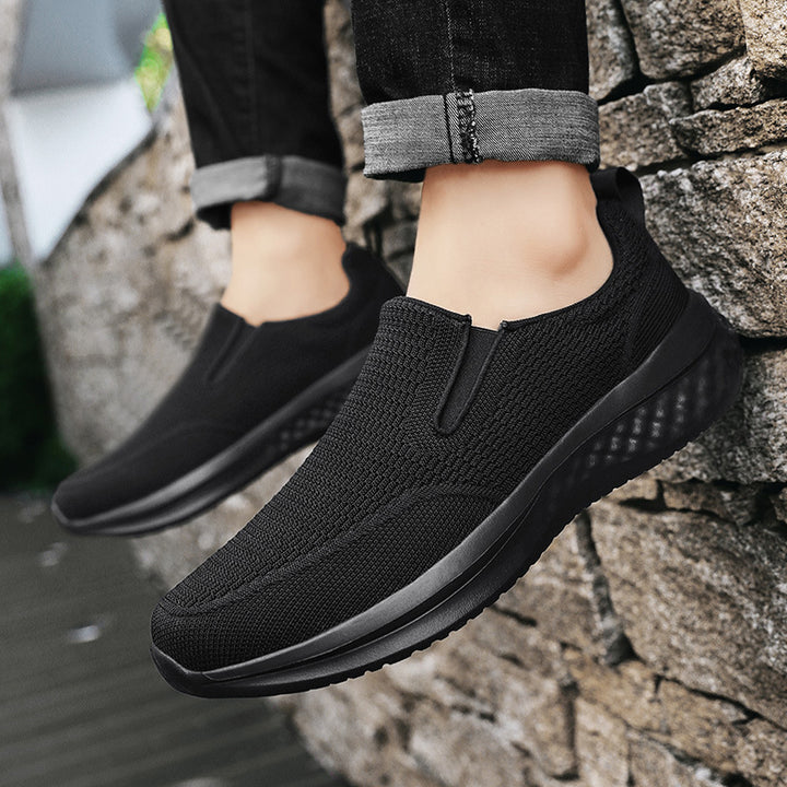 Unisex nan nahtloser Schlupfsneaker mit viskoelastischem Fußbett, flexibler Dämpfungssohle und atmungsaktivem Strickoberteil Drune