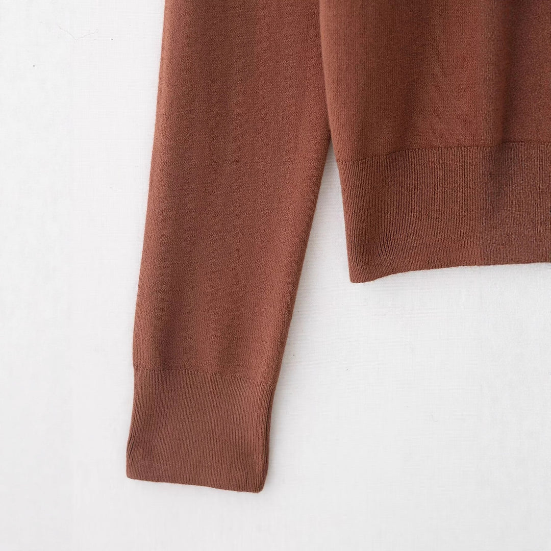 Damen modischer Strickcardigan mit eleganter Perlenverzierung Drune