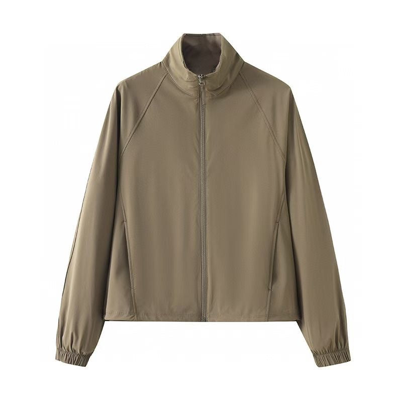 Damen sportliche Funktionsjacke mit hochabschließendem Kragen Drune