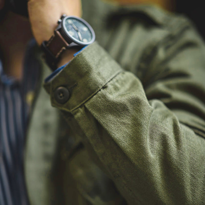 Herren robuste Utility-Jacke mit großzügigen Taschen und verstärkten Nähten Drune