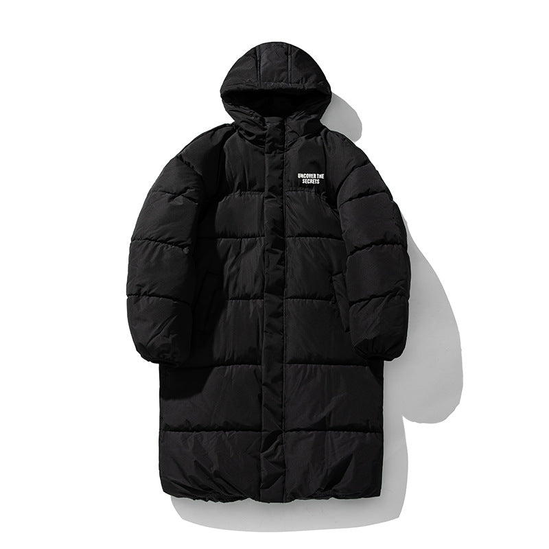Unisex Wattierter Steppmantel mit Kapuze, Thermofutter und Tunnelzugsaum Drune