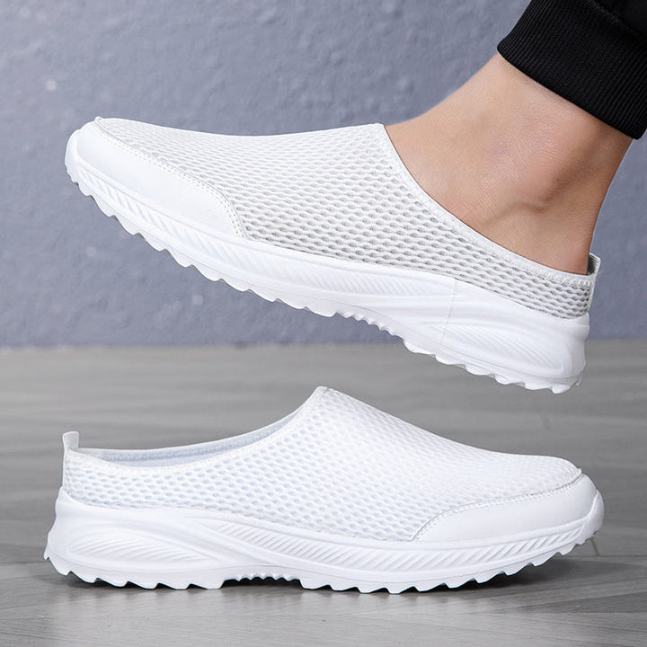 Unisex nan atmungsaktiver Mesh-Mule mit griffiger Flexlaufsohle und gepolstertem Komfortfußbett Drune