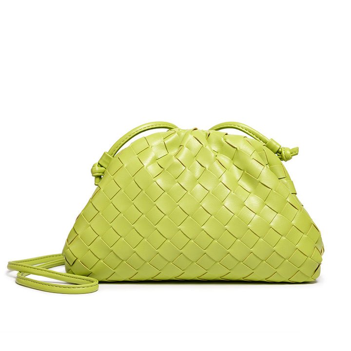 Drune | Leder Umhängetasche für Damen - Minimalistische Gewebte Tasche