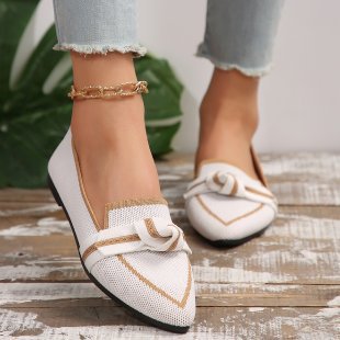 Damen Slip-On Mokassins mit elegantem Knoten-Detail Drune