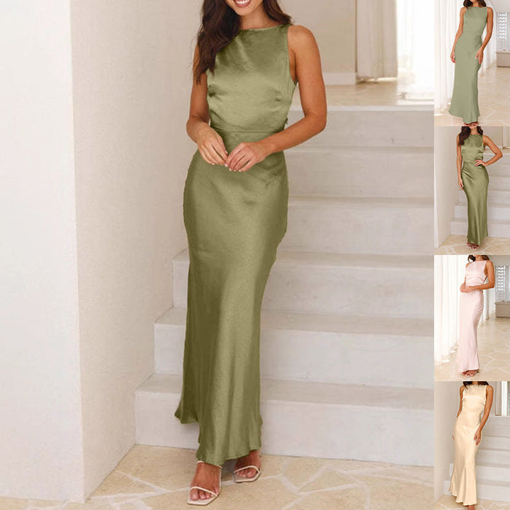 Damen elegantes Etuikleid mit Rückenverschluss und dezenten Details Drune
