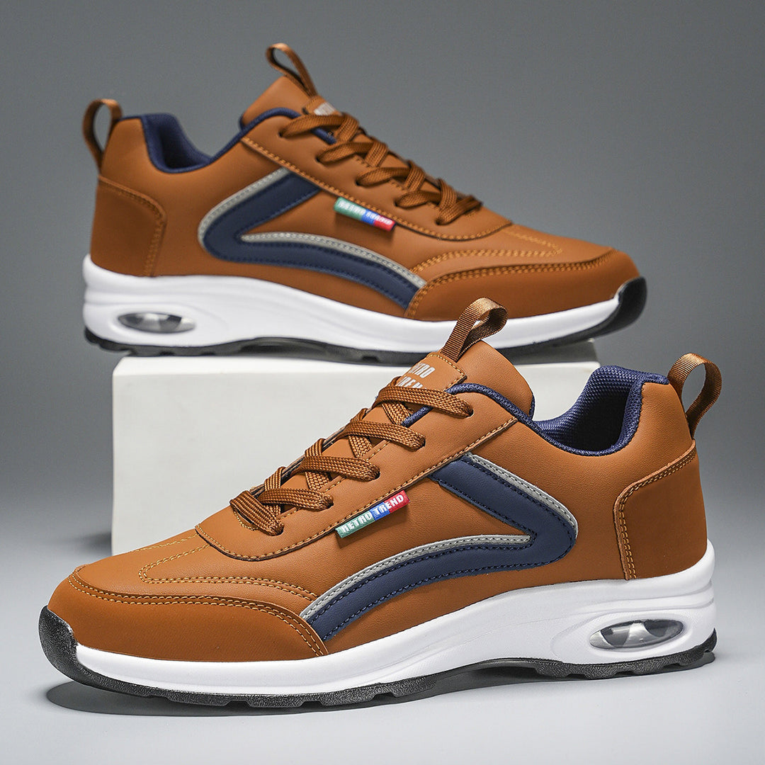Herren atmungsaktive Freizeit-Plateau-Sneaker mit Luftkammersohle und gepolstertem Komfortfußbett Drune