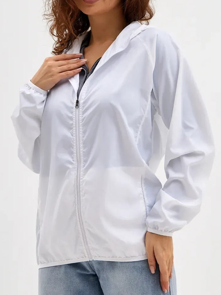 Damen Leichte Sportjacke mit Kapuze