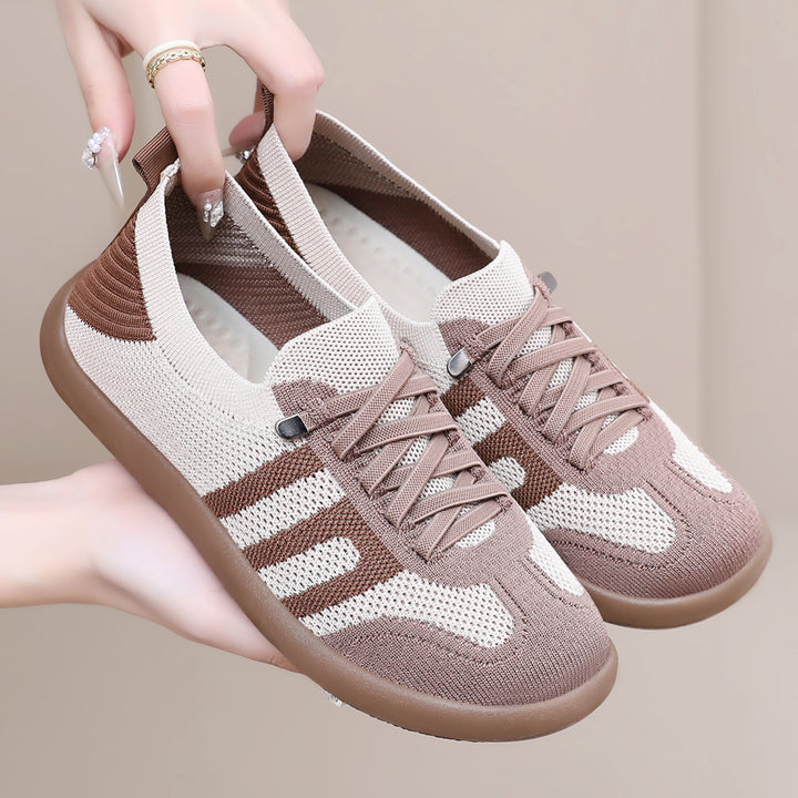 Damen nan atmungsaktiver Strick-Sneaker mit nahtlosem Sockenschaft, verstärkter Zehenkappe und flexibler EVA-Laufsohle Drune