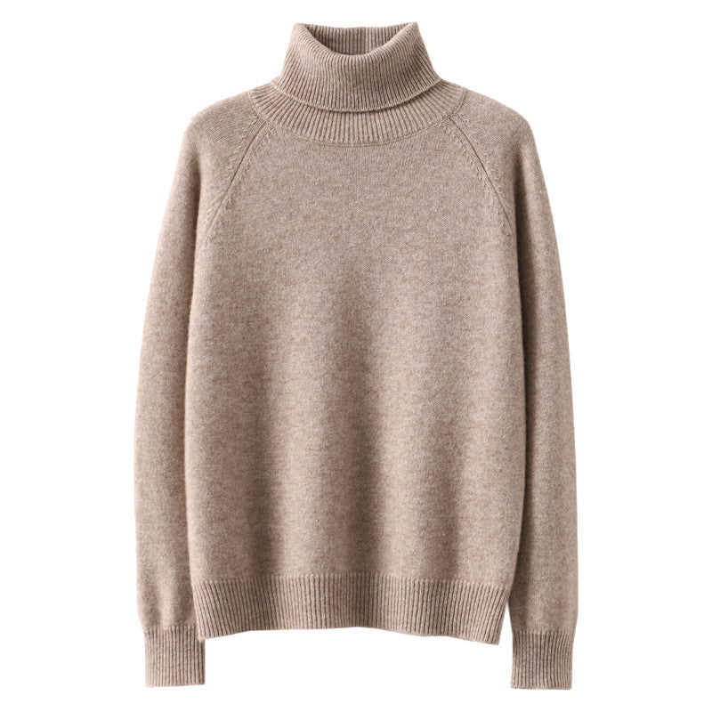 Damen Rollkragenpullover aus weichem Wollmix mit verlängerten Bündchen Drune