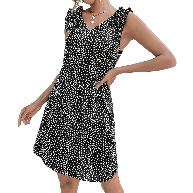 Damen Verspieltes Minikleid mit Rüschendetails Drune
