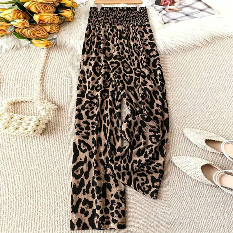 Damen Leichte und luftige Leggings mit animalischem Print Drune