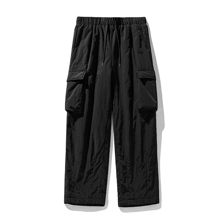 Unisex Locker geschnittene Utility-Cargo-Hose aus Crinkle-Nylon mit elastischem Bund Drune