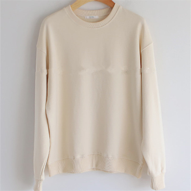 Damen lässiger Pullover mit hohen Ärmeln Drune