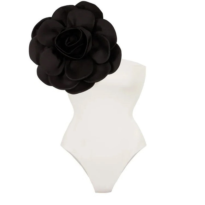 Damen Einteiler Badeanzug mit floralem 3D-Design Drune