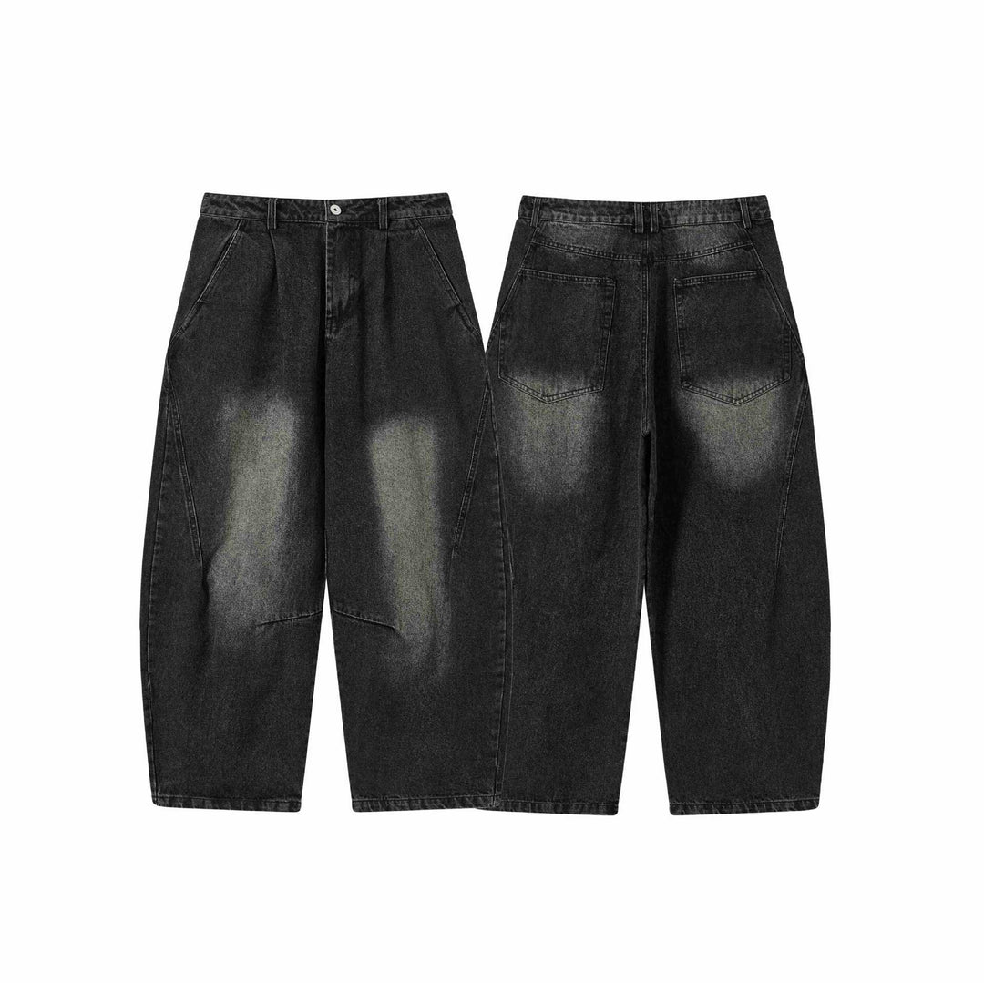 Damen Hochtaillierte Loose‑Fit Utility‑Denim‑Culotte mit abgesteppten Tascheneinsätzen Drune