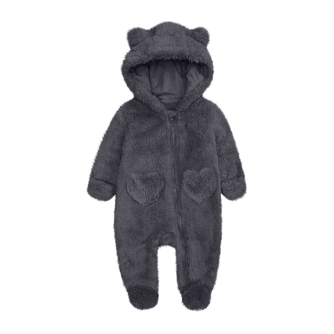 Unisex Fleeceoverall mit Kapuze und Herzaugen Drune