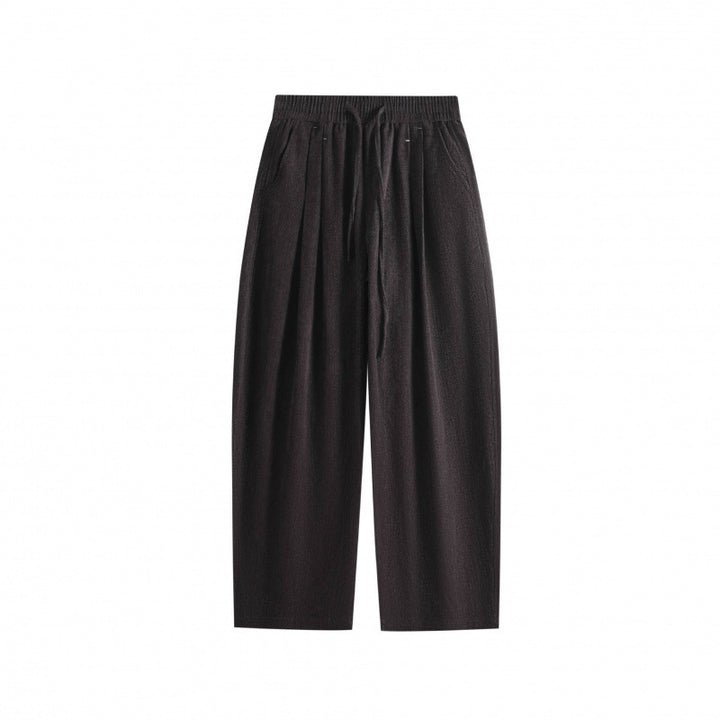 Damen Weite Culotte-Hose mit elastischem Bund und Tunnelzug Drune