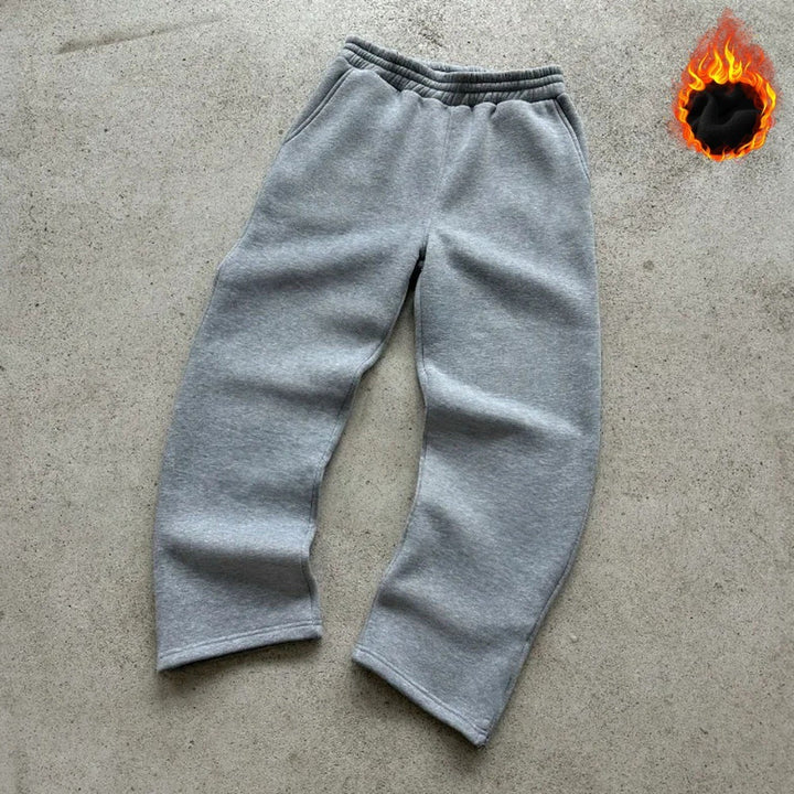 Unisex nan gefütterte Sweatpants mit elastischem Komfortbund, geradem Bein und seitlichen Eingrifftaschen Drune