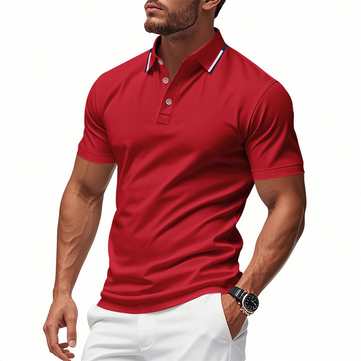 Herren Kurzarm Poloshirt mit stylishem Kragen und atmungsaktivem Material Drune