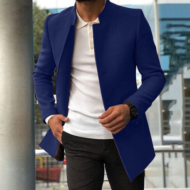 Herren eleganter Blazer mit modernem Schnitt und minimalistischen Details Drune