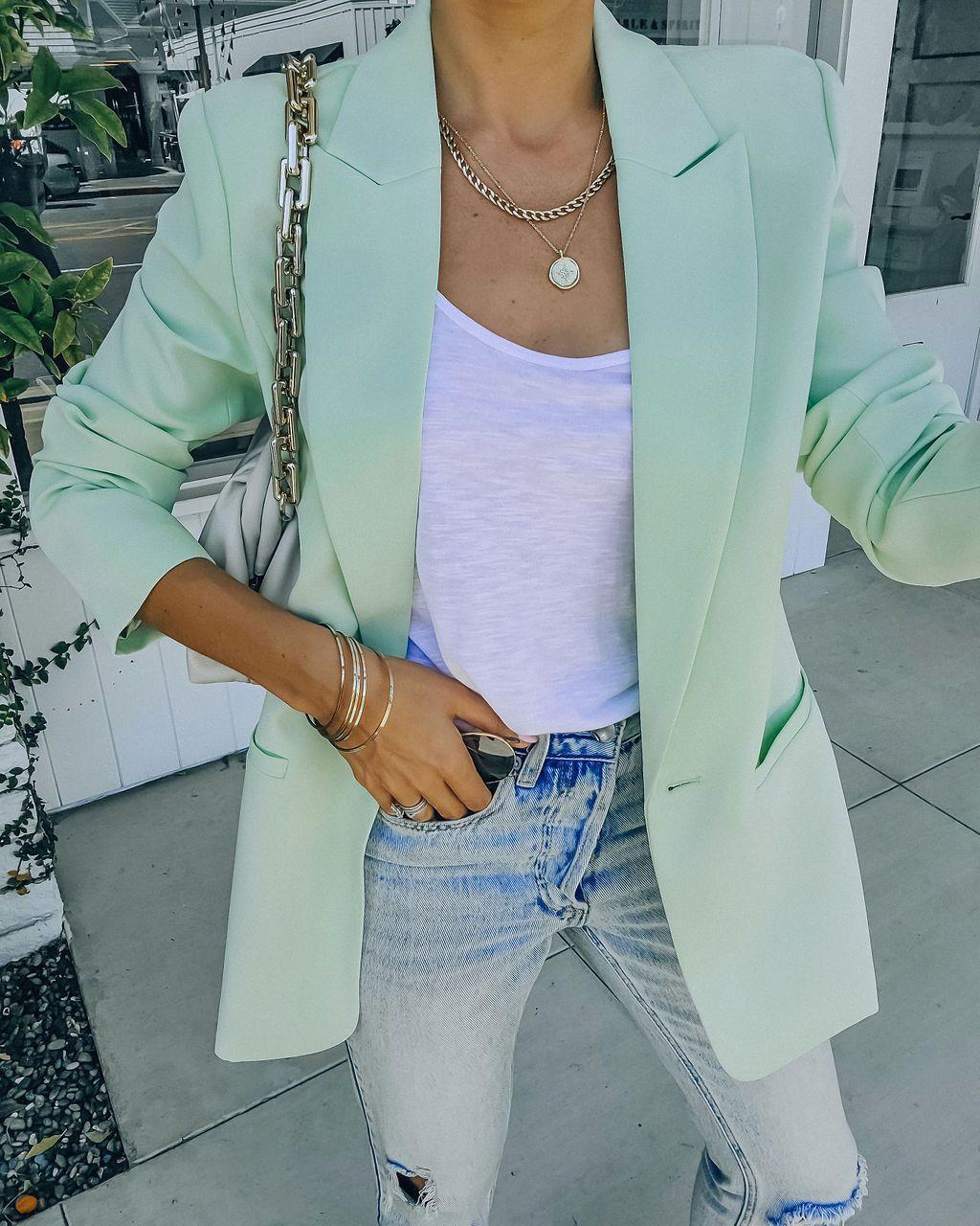 Damen Modischer Oversized Blazer mit strukturiertem Design und praktischen Taschen Drune