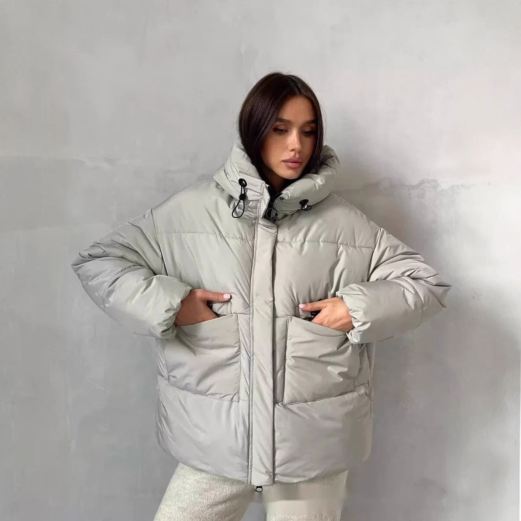 Damen Sportliche Winterjacke mit hohem Kragen und praktischen Taschen Drune