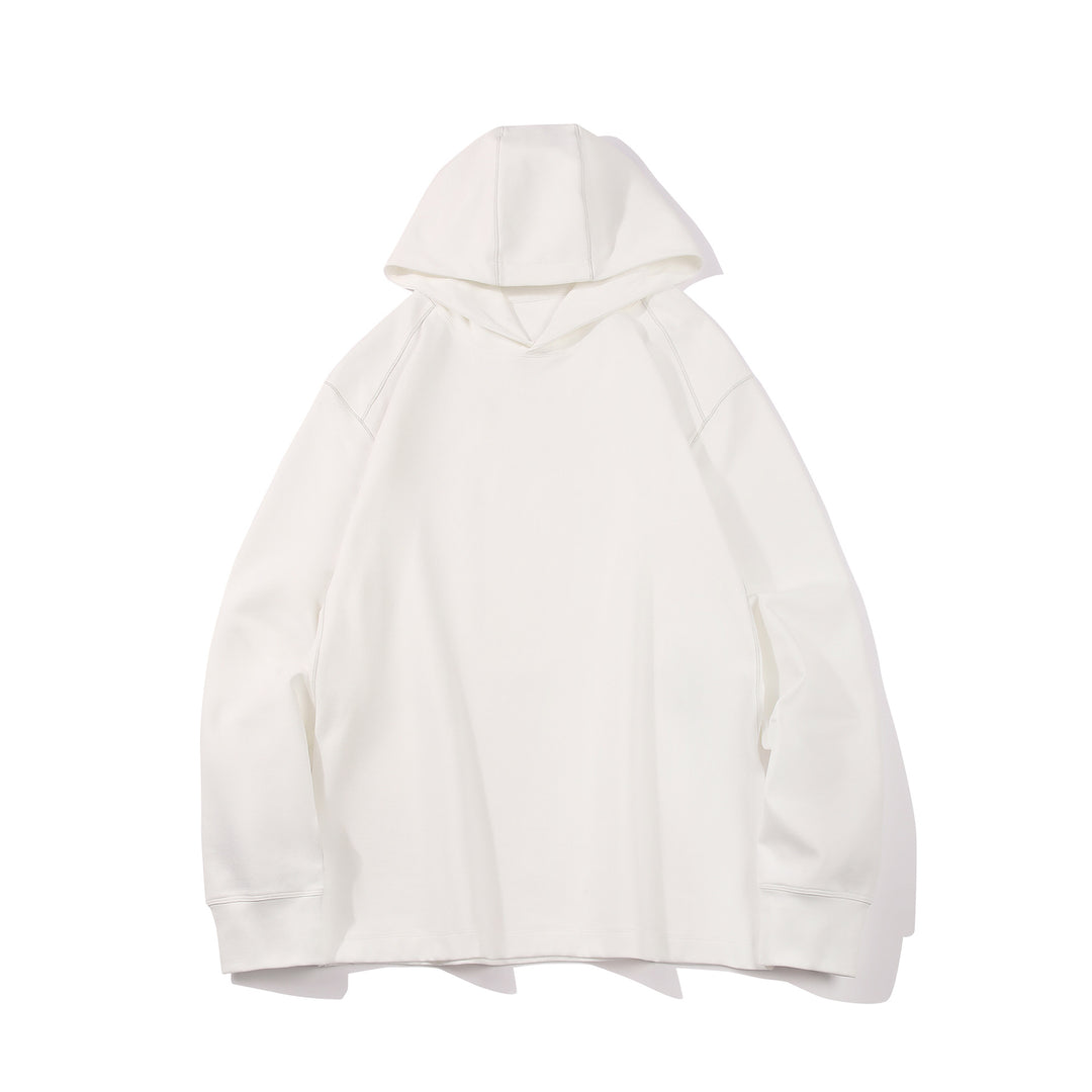 Herren Oversized Kapuzenpullover aus schwerer Baumwollmischung mit Kontrastnähten und Raglanärmeln Drune