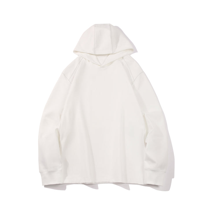Herren Oversized Kapuzenpullover aus schwerer Baumwollmischung mit Kontrastnähten und Raglanärmeln Drune