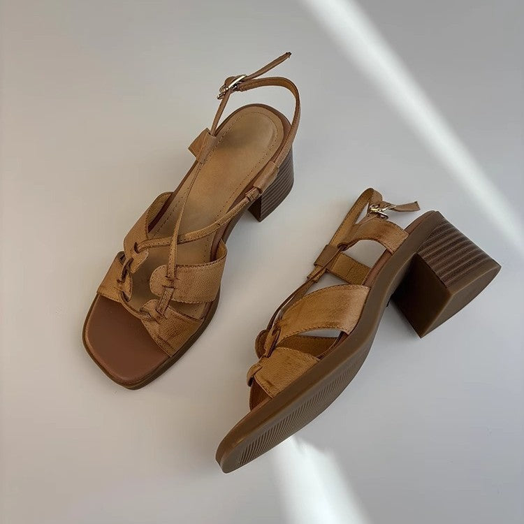 Frauen Schicke Absatzsandalen Drune