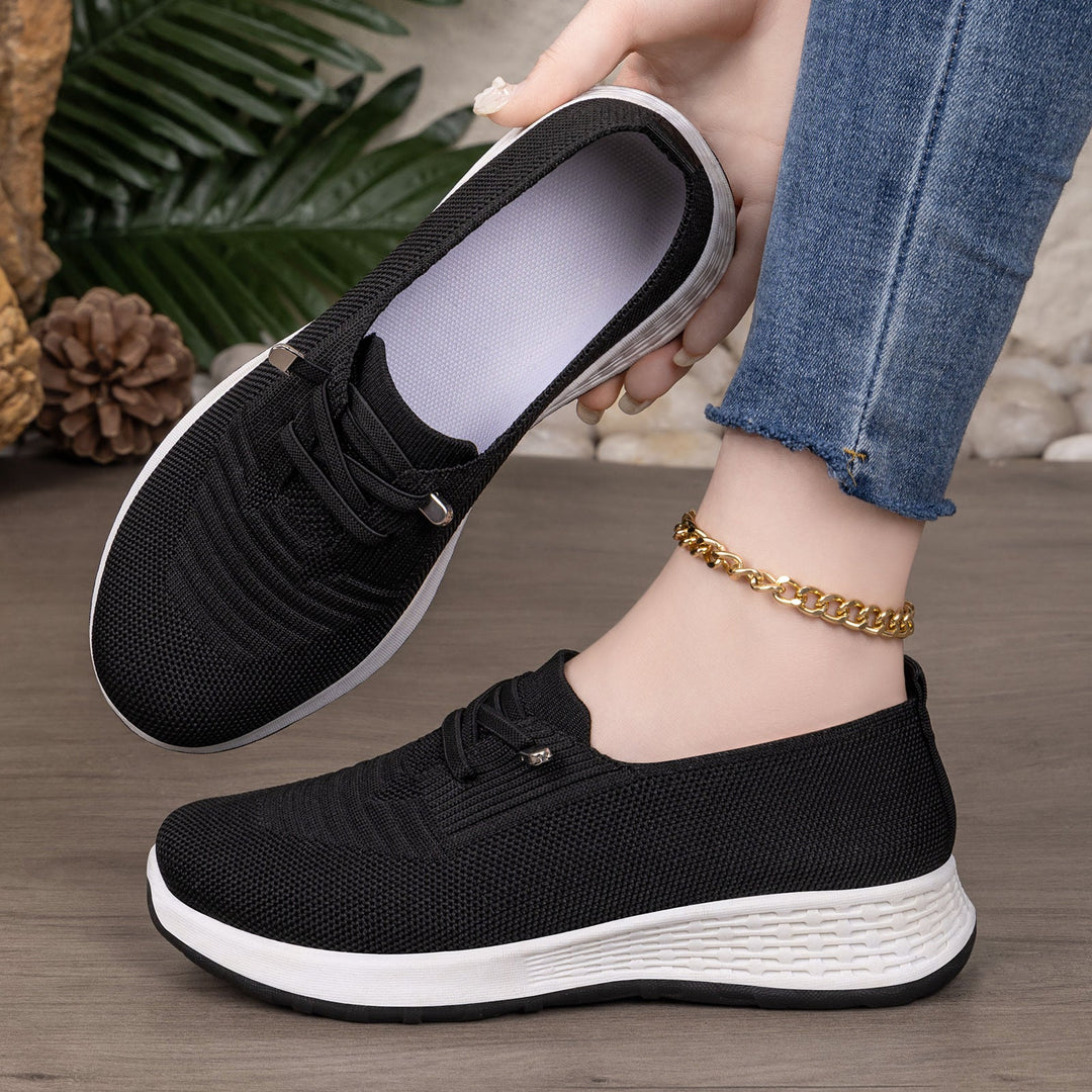 Damen Atmungsaktive Slip-On Sneakers mit dämpfender Sohle Drune