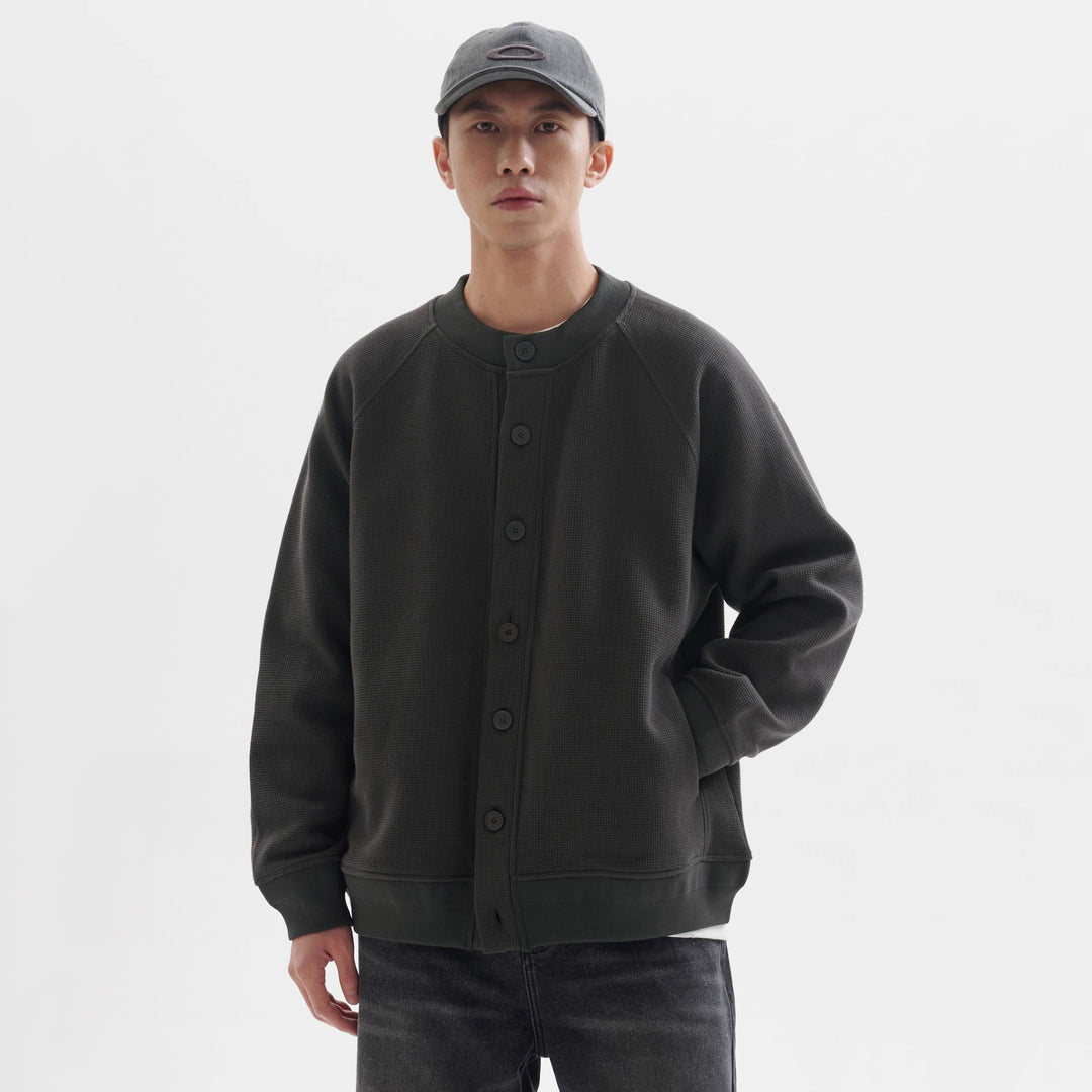Herren Sportliche Strickjacke mit Knopfleiste Drune