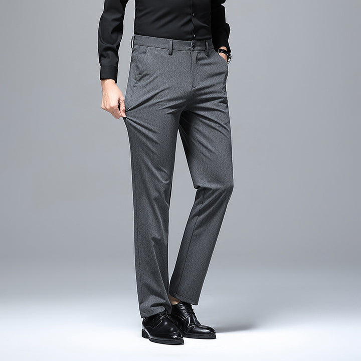 Herren Elegante Anzughose mit modernem Schnitt und feiner Struktur Drune