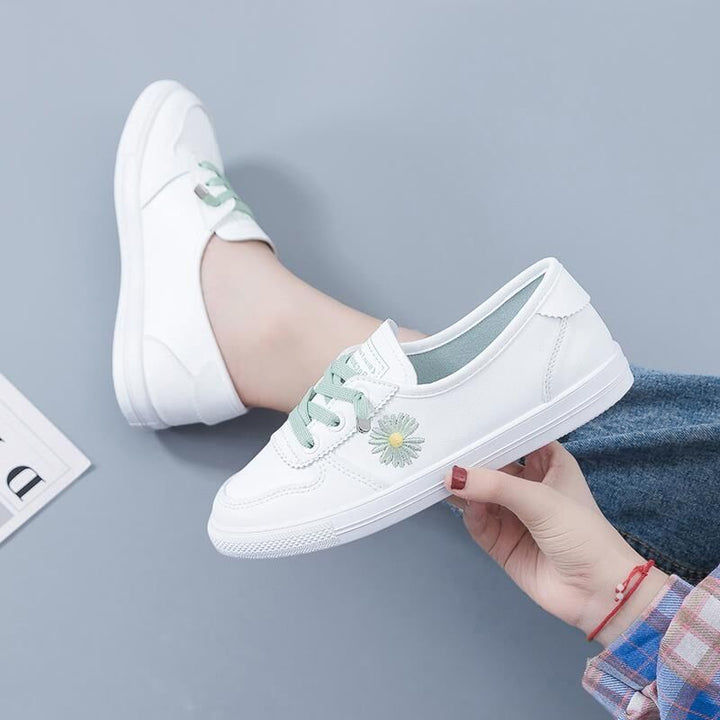 Damen Sneaker mit floralem Stickdesign und atmungsaktivem Obermaterial Drune
