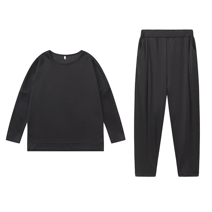 Damen Sportliches Sweat-Outfit mit elastischem Bund und geräumigen Taschen Drune