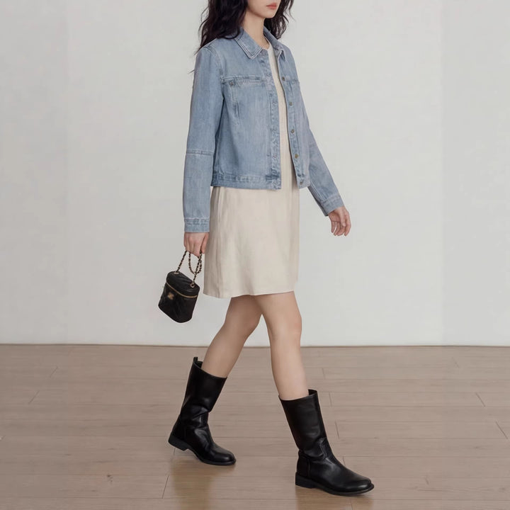 Damen Denimjacke mit Knopfleiste Drune