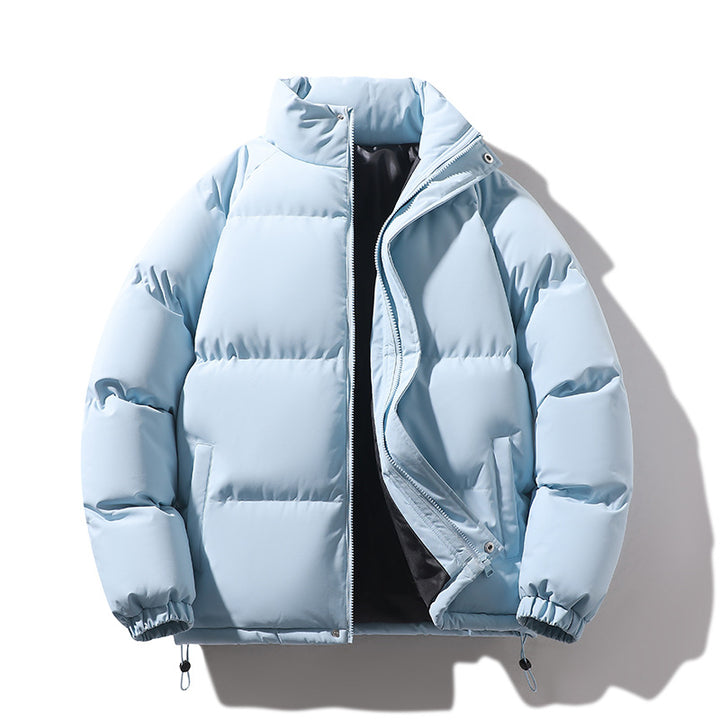 Unisex Wattierte Steppjacke aus Daunenimitat mit hohem Kragen und Kordelzug Drune