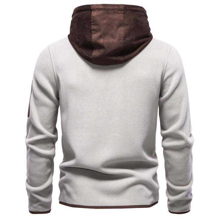 Herren Funktions-Fleecejacke mit Kapuze, Reißverschluss und Ärmel-Reißverschlusstasche Drune