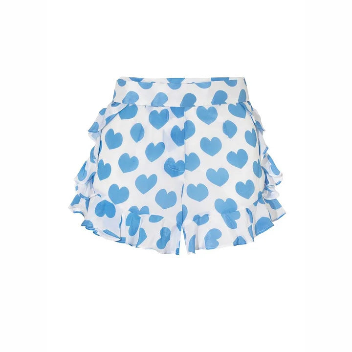 Damen Bikiniset mit Bandeau-Oberteil und Rüschenshorts Drune
