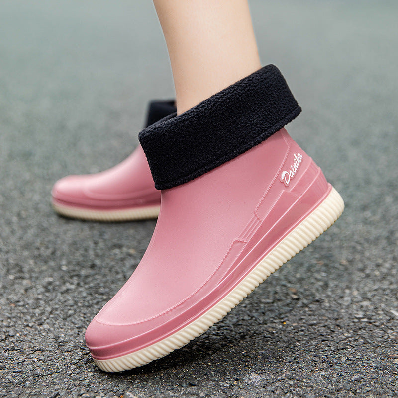 Damen Wasserdichte Kurzschaft-Gummistiefelette mit stoßdämpfender EVA-Sohle Drune