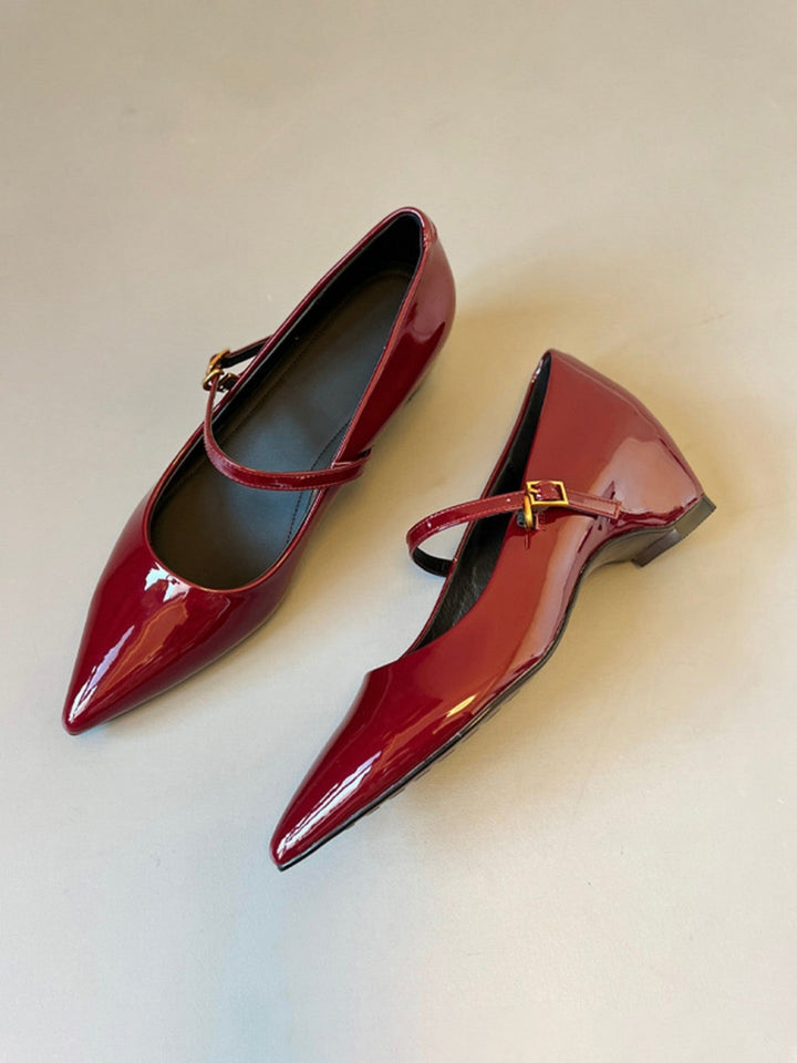 Damen elegante Ballerinas mit dekorativem Riemchen Drune