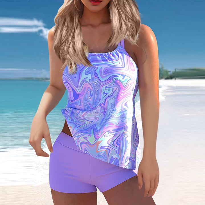 Damen Tankini-Set mit floralem Design und bequemem Hosen Drune