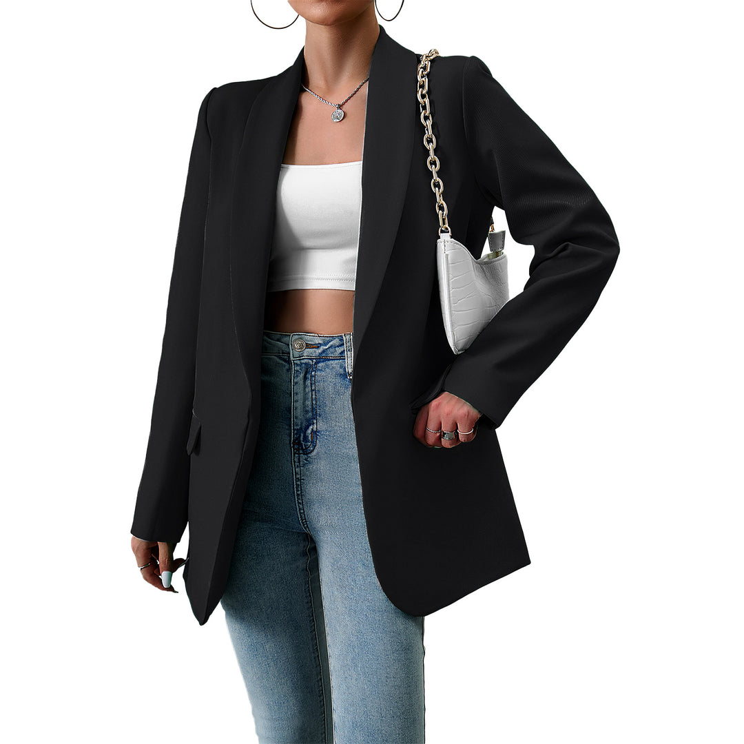 Damen nan langer Oversize-Blazer mit schmaler Reverslinie und soften Schulterpolstern Drune