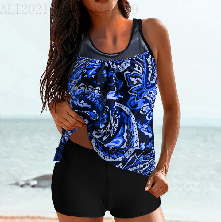 Damen Sportliches Strandoutfit mit modischer Raffung Drune